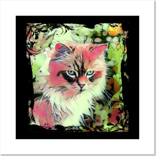 Persian Cat Abstract Art Design Posters and Art